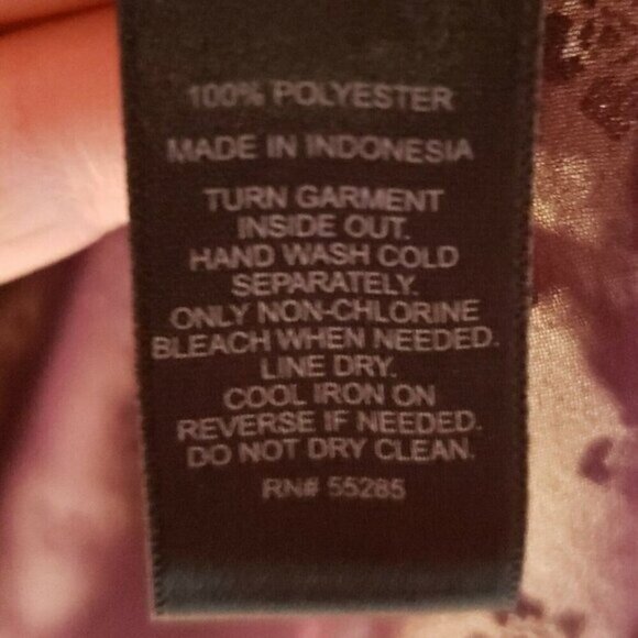 Express Bohemian Semi Sheer Blouse Metallic Print Purple XS - Picture 7 of 7